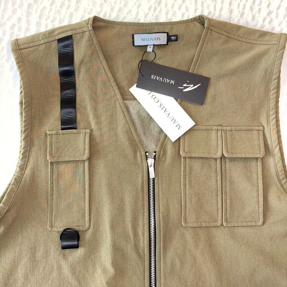 Mauvais Men's Utility Vest / Tactile / Sz M / Green / New NWT - Picture 3 of 3